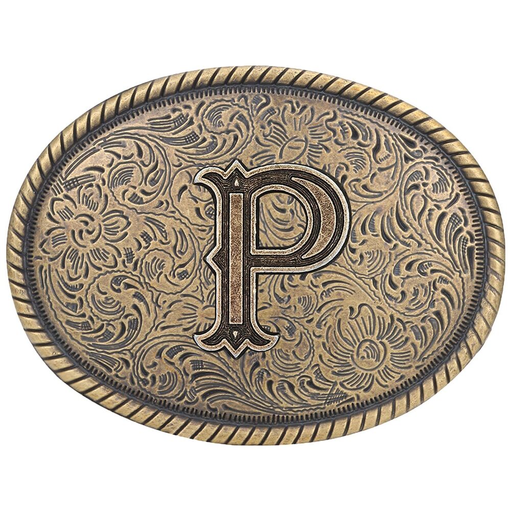 7260 Western Belt Buckle - Initial Letter ABCDJRM to Z Cowboy Belt Buckles